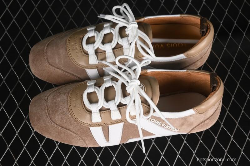 Louis Vuitton Sneakerina Round Toe Lace-Up Ballet Style Flat Training Shoes - N.F6