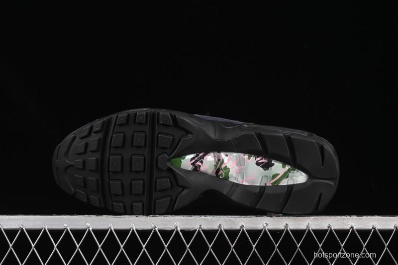 Nike Air Max 95 Retro Cushioned Running Shoes with Air-Sole Unit - FB2709-001