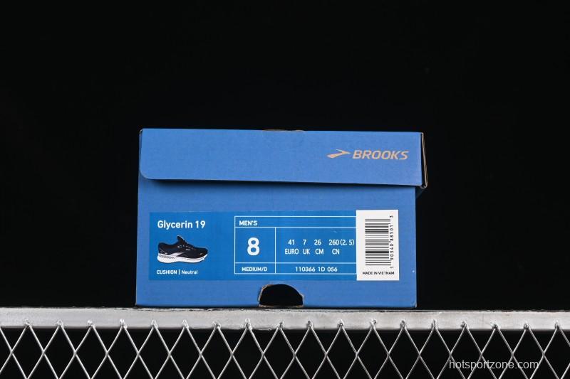 Brooks Glycerin 19 Men's Cushioned Marathon Nitrogen Running Shoes - 1103661D056