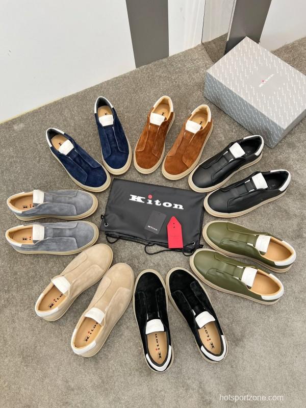 Kiton Men's Four Seasons Classic Casual Slip-On Loafer - AS00320