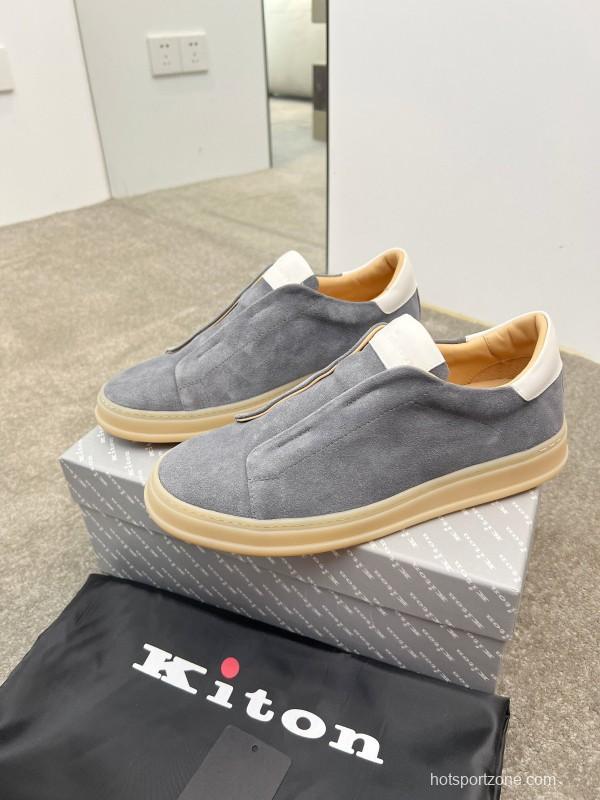 Kiton Men's Four Seasons Classic Casual Slip-On Loafer - AS00320