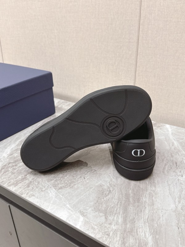 2025 Men Dior Black Leather Sneakers KFY00300