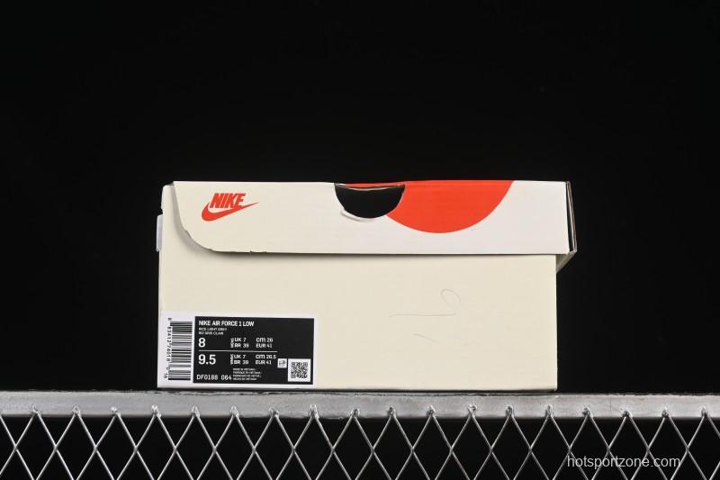 Nike Air Force 1 '07 Low Dior Collaboration Gray Floral Low-Top Casual Sneakers - DF0188-064