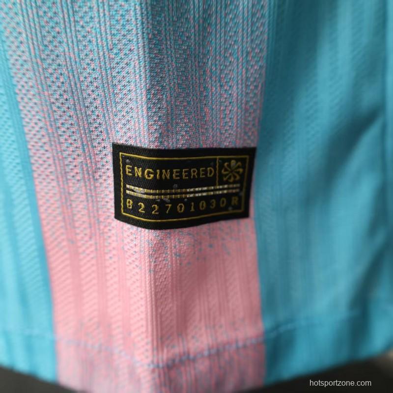 Player Version 25/26 Barcelona Sky Blue with Pink Gradient Stripe Jersey