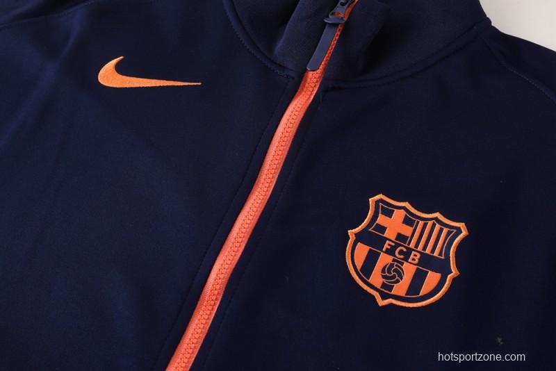 25/26 Barcelona Navy/Orange Full Zipper Jacket +Long Pants