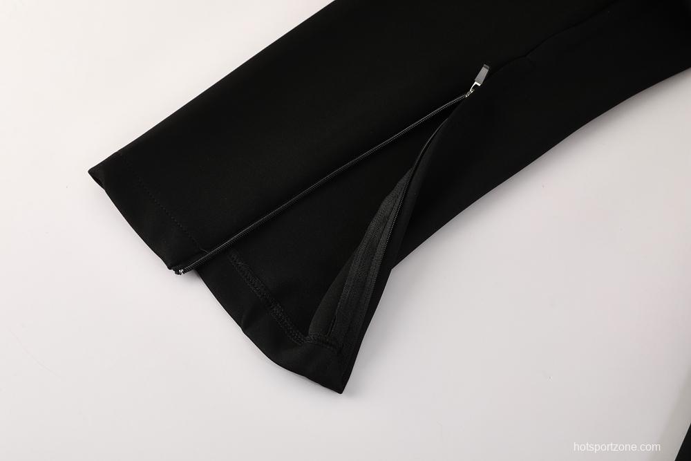 2025 Nike Orange/Black Full Hoodie Zipper Jacket +Long Pants