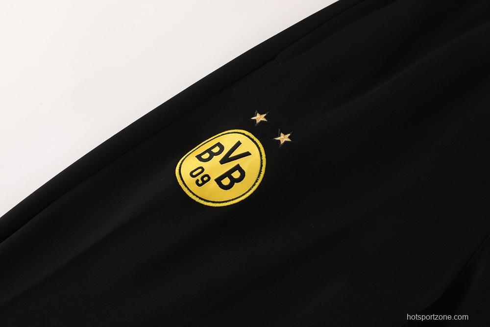 25/26 Borussia Dortmund Black/Yellow Full Zipper Jacket +Long Pants