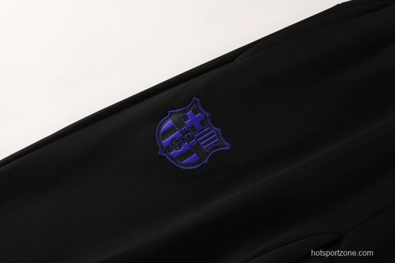 25/26 Barcelona Black/Blue Full Zipper Jacket +Long Pants