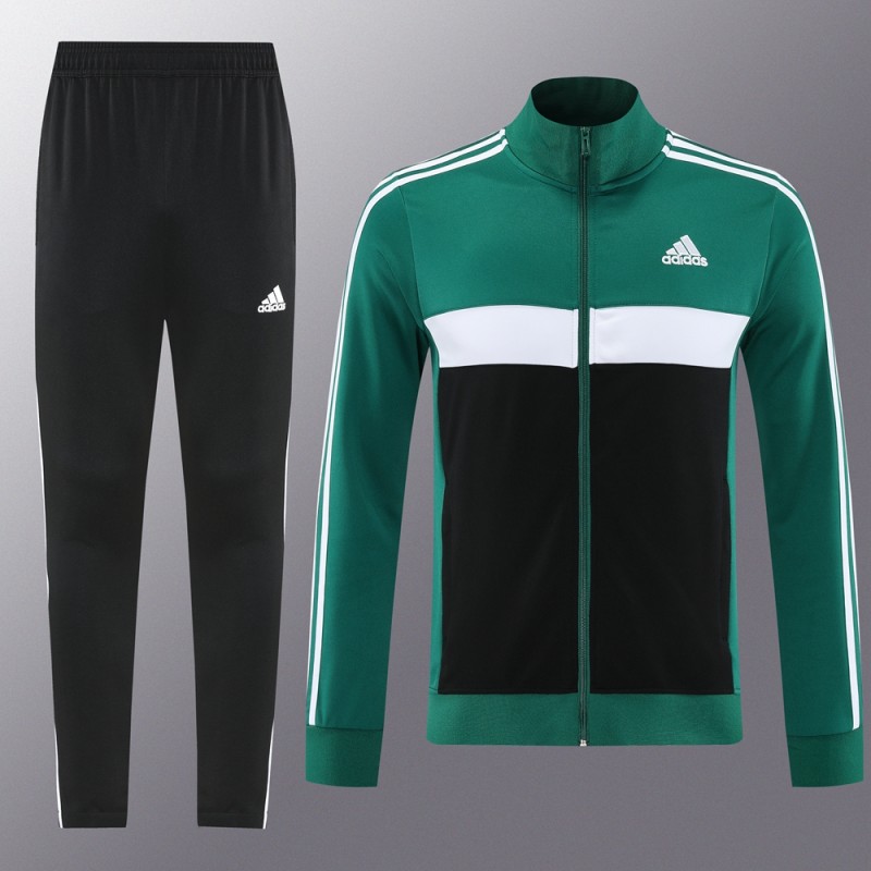 2025 Adidas Green/Black Full Zipper Jacket +Long Pants