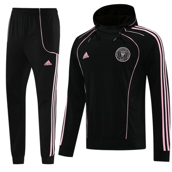2025 Inter Miami Black Full Hoodie Zipper Jacket +Long Pants