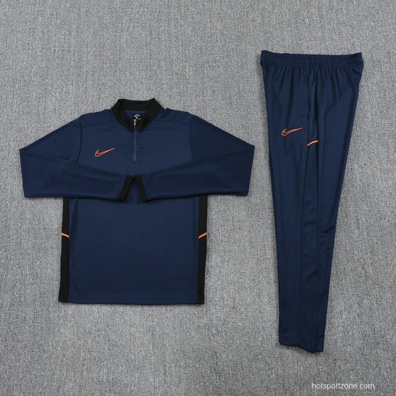 2025 Nike Navy Full Hoodie Zipper Jacket +Long Pants