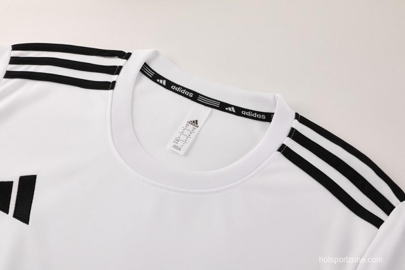 2025 Adidas White Short Sleeve Jersey+Shorts