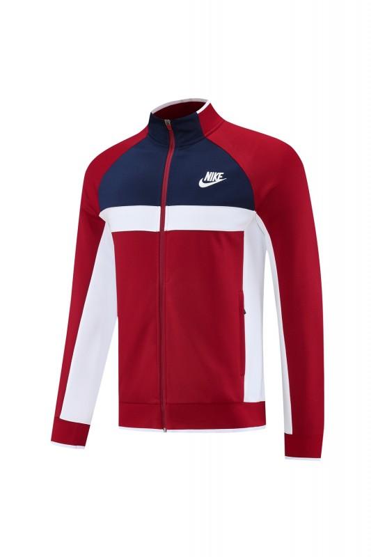 2025 Nike Navy/Red Full Hoodie Zipper Jacket +Long Pants