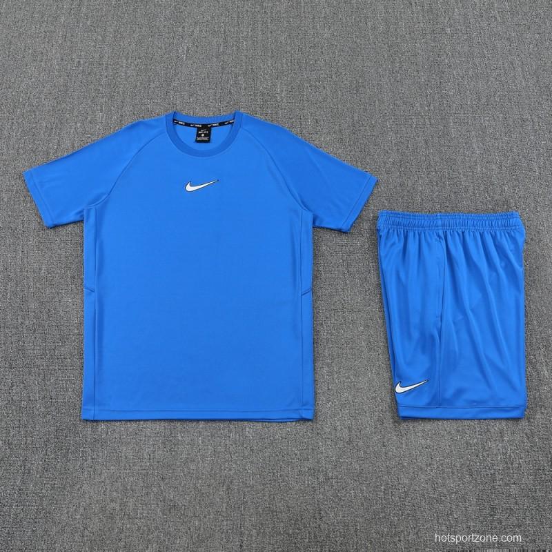 25/26 Nike Blue Short Sleeve Jersey+Shorts