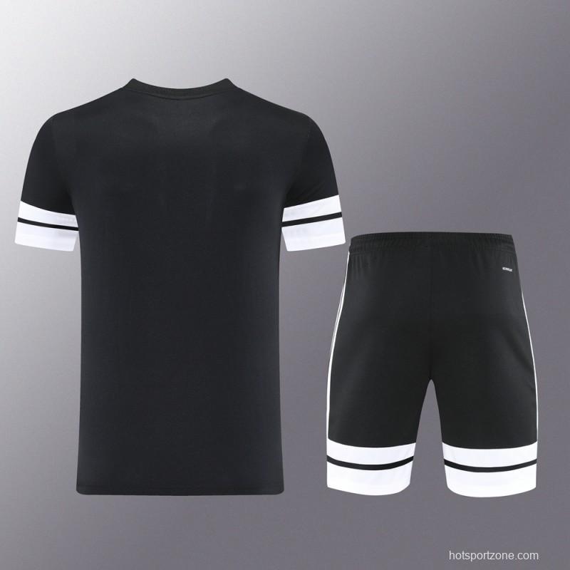 2025 Adidas Black Short Sleeve Jersey+Shorts