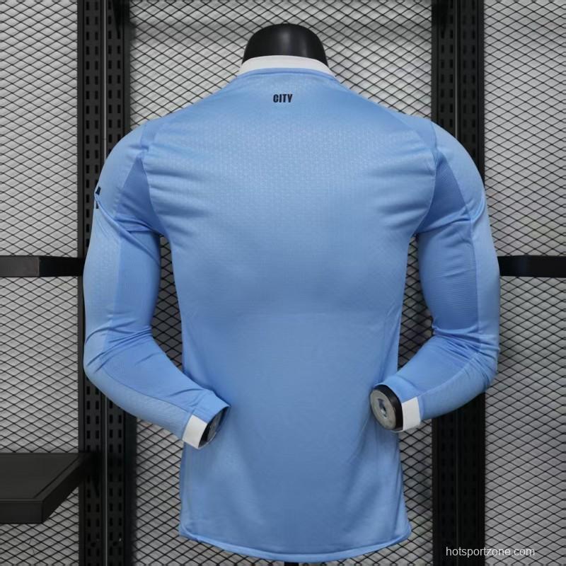 Player Version 25/26 Manchester City Home Long Sleeve Jersey