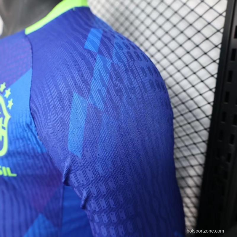 Player Version 2025 Brazil Away Long Sleeve Jersey