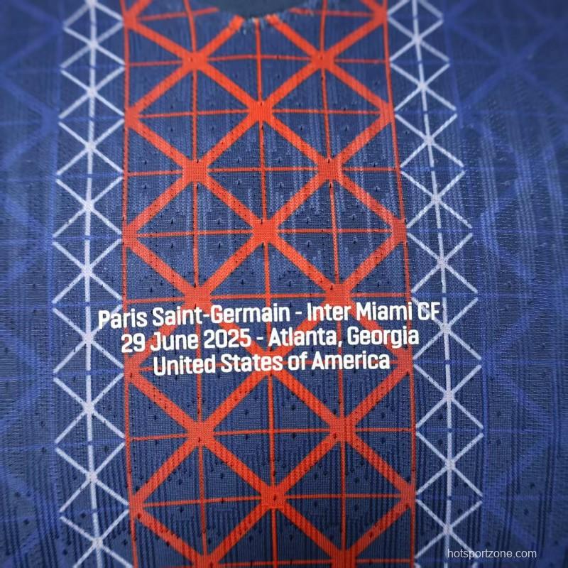 1 Star Player Version 25/26 PSG Home Jersey With Match Date Printing