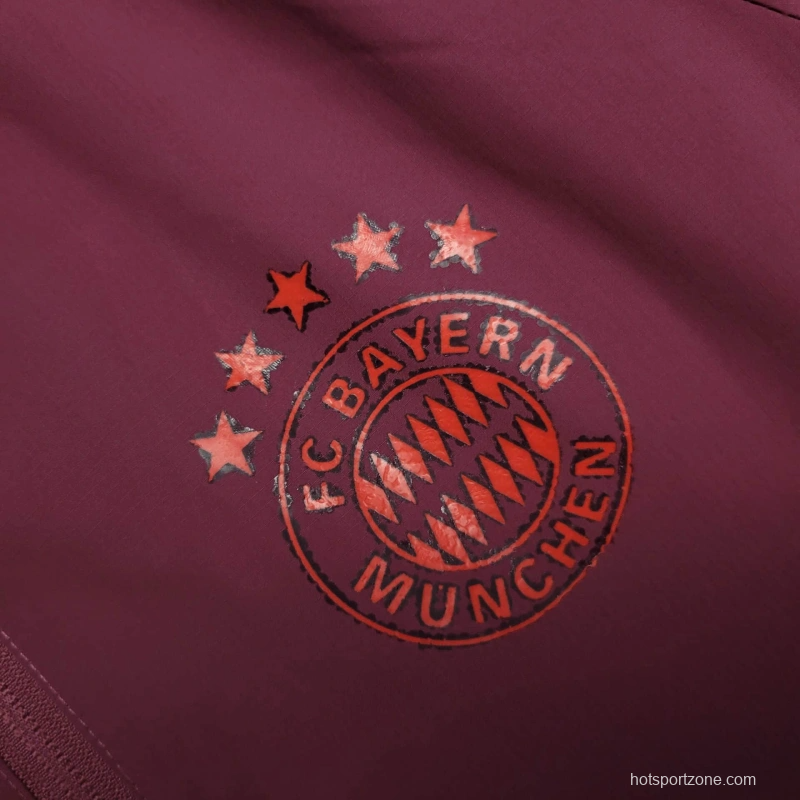 25/26 Bayern Munich Jacket Wine Windbreaker