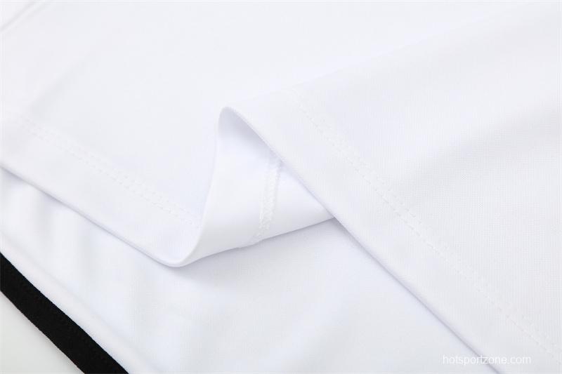 Retro 04/05 Real Madrid White Half Zipper Jacket