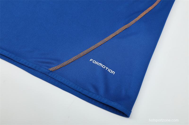 Retro 13/14 Real Madrid Color Blue Half Zipper Jacket