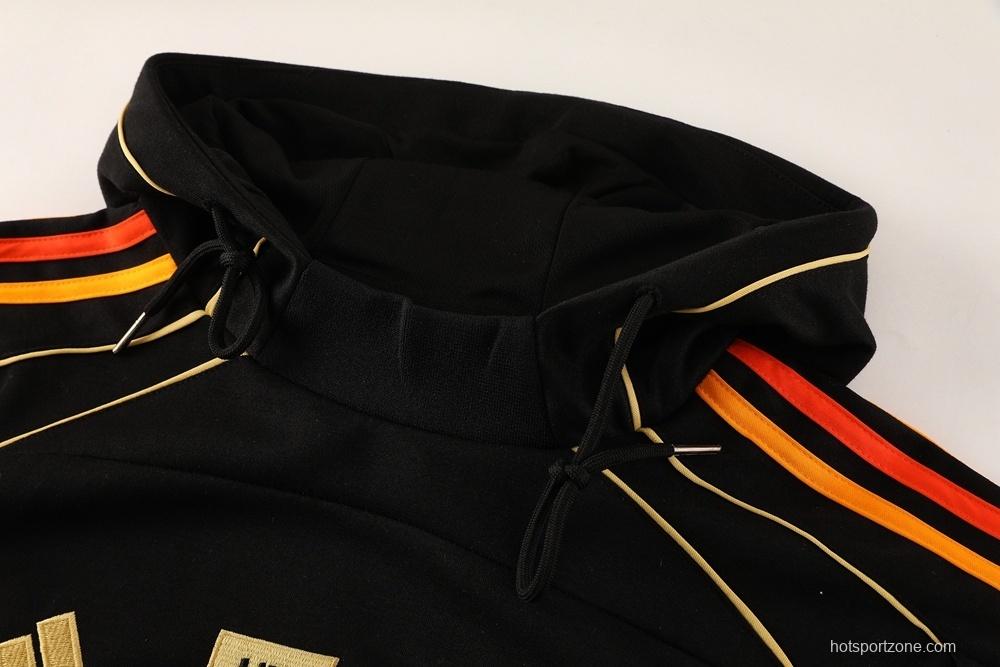 25/26 Arsenal Black Full Zipper Jacket + Long Pants