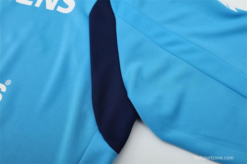 Retro 05/06 Real Madrid Light Blue Half Zipper Jacket