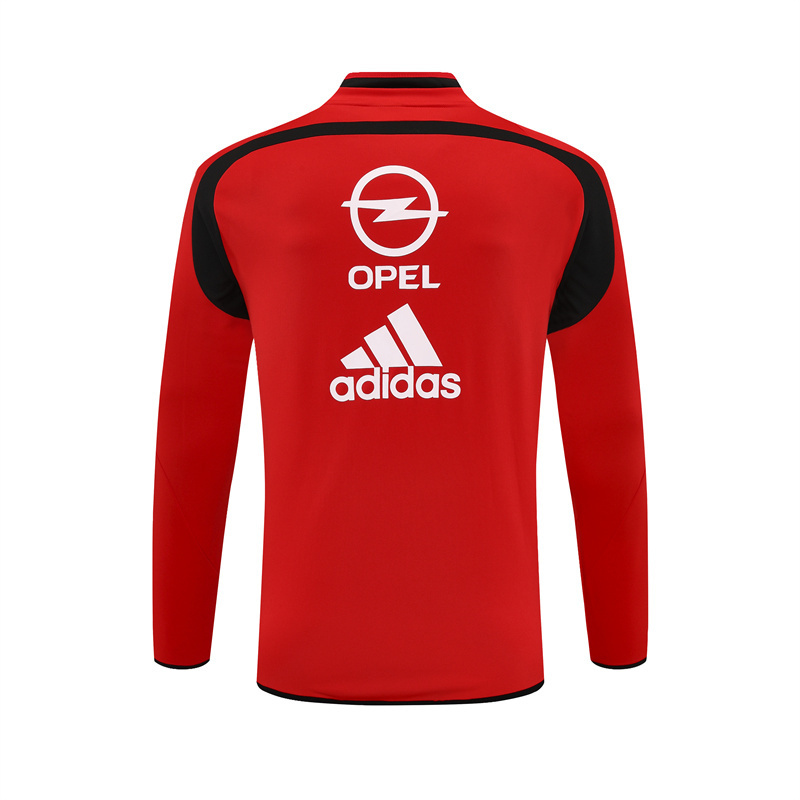 Retro 04/05 AC Milan Red Half Zipper Jacket