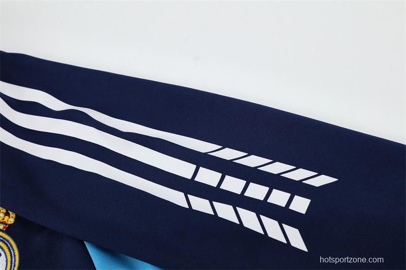 Retro 05/06 Real Madrid Royal Blue Half Zipper Jacket