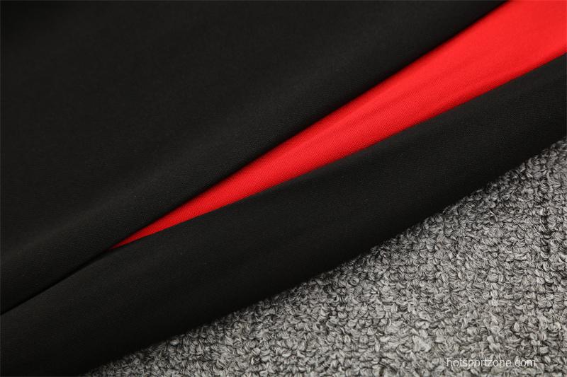 25/26 Portugal Black Half Zipper Jacket+Long Pants