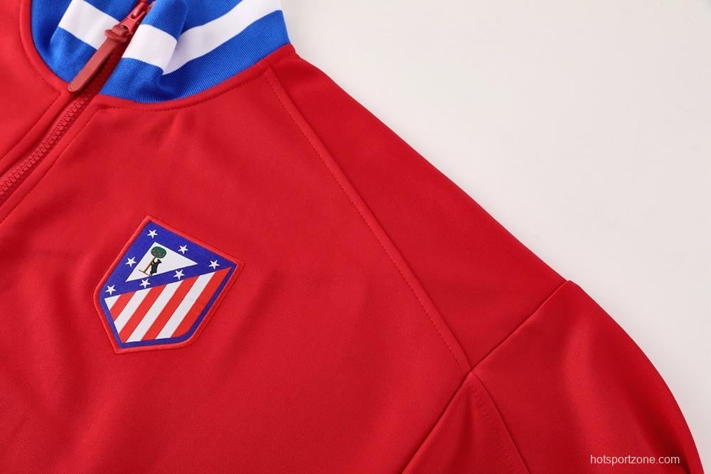 25/26 Atletico Madrid Red Full Zipper Jacket + Long Pants
