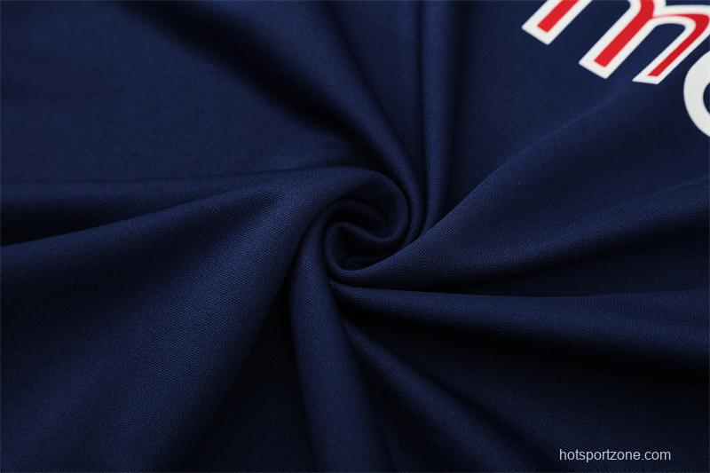 Retro 03/04 Real Madrid Royal Blue Half Zipper Jacket