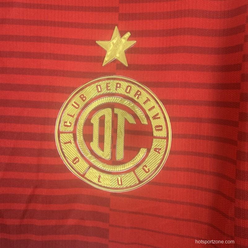 Player Version 25/26 Deportivo Toluca FC Red Home  Jersey
