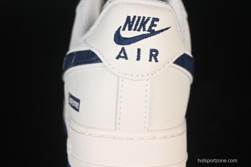 Nike Air Force 1'07 Low Supreme Co-branded Ripple Beige Blue Casual Skate Shoes - XY2025-001