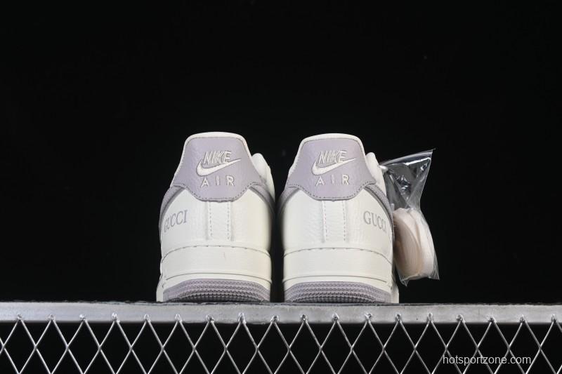 Nike Air Force 1'07 Low Gucci Collaboration White Light Brown Low-Top Casual Sneakers - YF9511-807