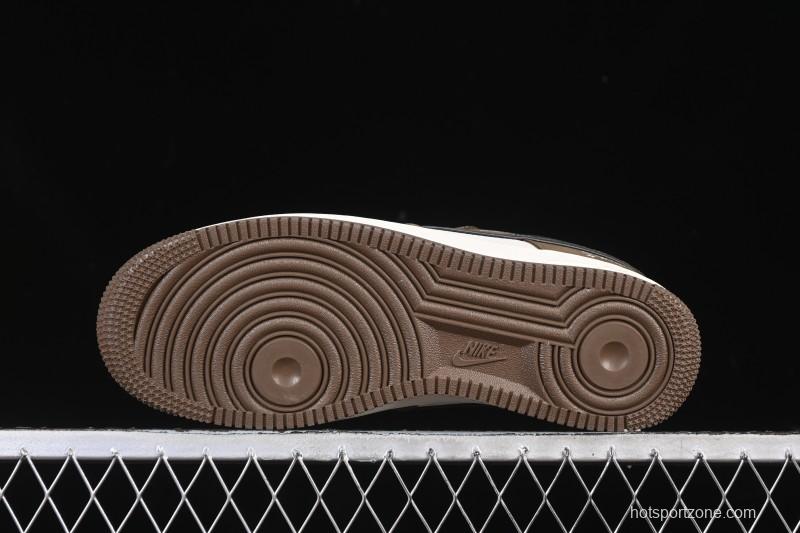 Nike Air Force 1 '07 Low LV Collaboration Military Green Silver Black Casual Sneakers - DK0188-086