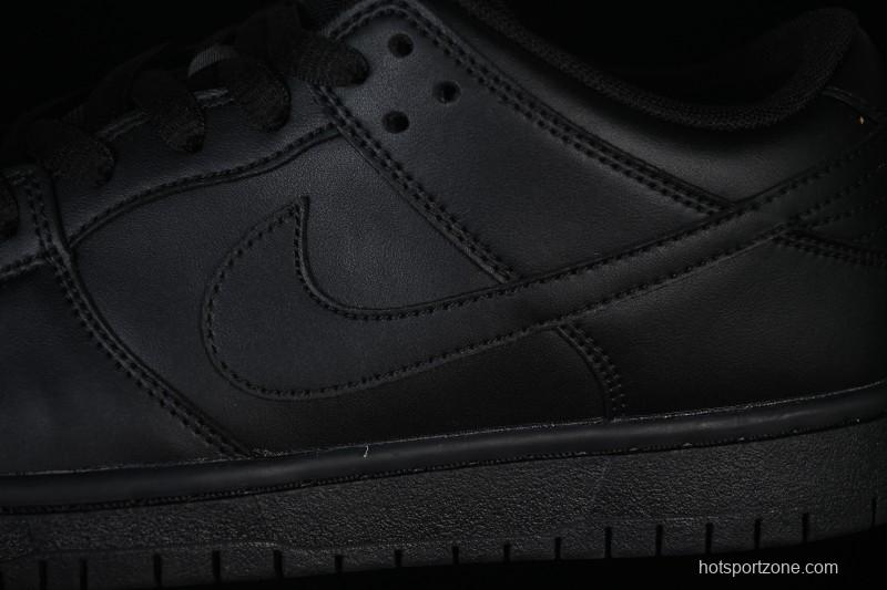 Nike SB Dunk Low Pro ISO Triple Black Skate Shoes - FJ1674-001