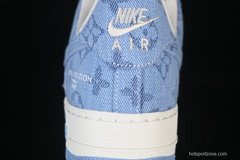 Nike Air Force 1 '07 Low LV Collaboration Light Blue Casual Sneakers - YF9511-823