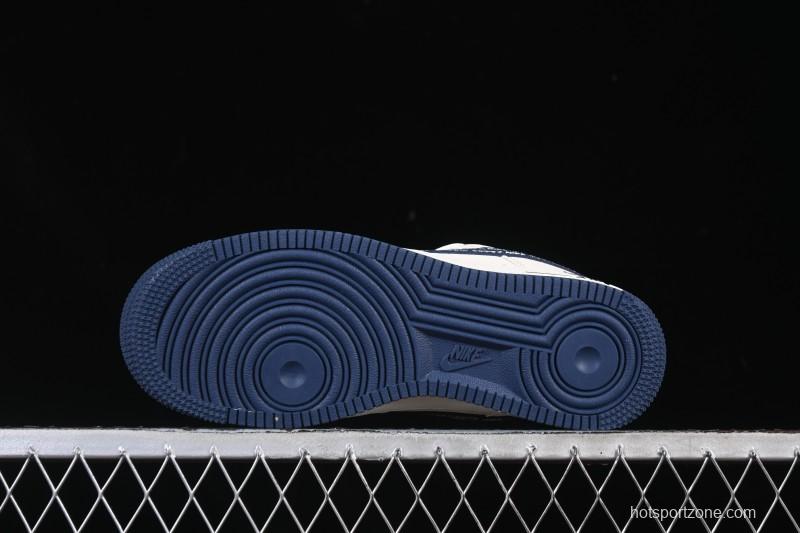 Nike Air Force 1'07 Low Collaboration Beige Camouflage Red Blue Hook Casual Skate Shoes - XD2588-609