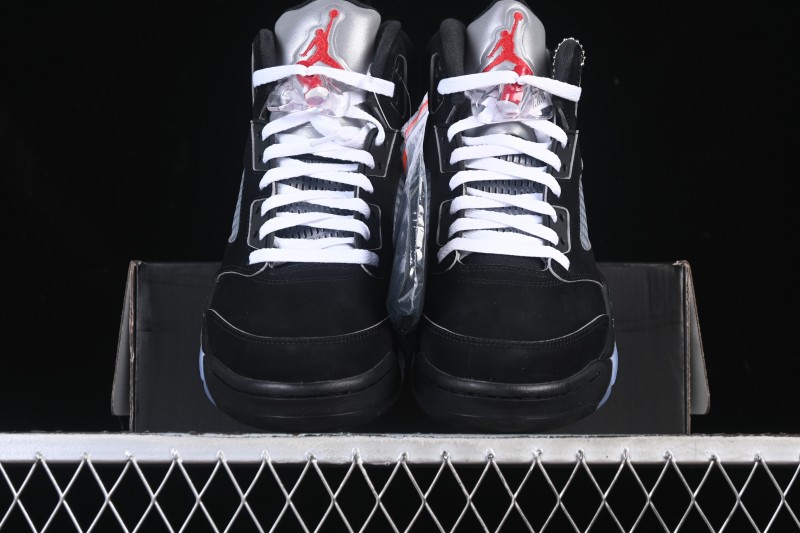 Nike Air Jordan 5 Black Metallic Reimagined Retro Basketball Shoes - HF3975-001