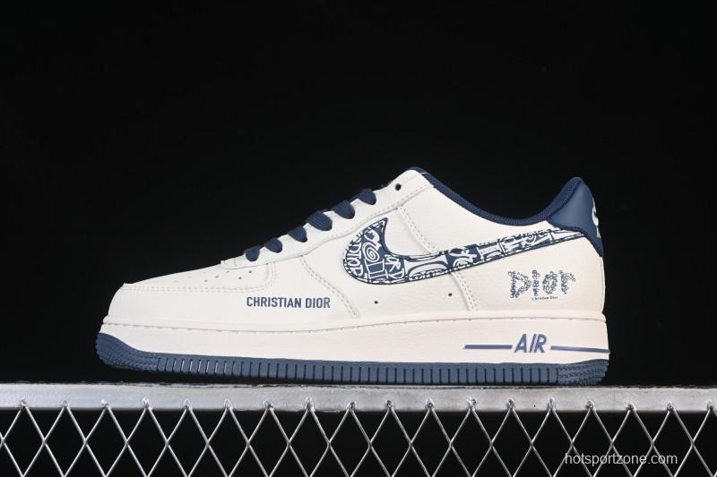 Nike Air Force 1 '07 Low Dior Collaboration Milan Embroidery Low-Top Casual Sneakers - XD2588-608