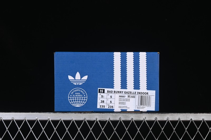 Adidas Bad Bunny Gazelle Indoor Retro Casual Slip-Resistant Wear-Resistant Low-Top Skate Shoes - JS5057
