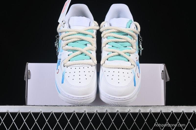 Nike Air Force 1 '07 Low Aries Hand-Painted Doodle Zodiac Series Casual Sneakers - 321-419