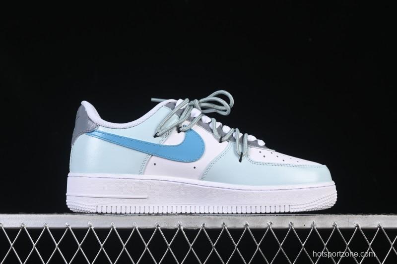 Nike Air Force 1'07 Low Grey Tune Era Hand-Painted Graffiti Casual Sneakers - LJ8822-202
