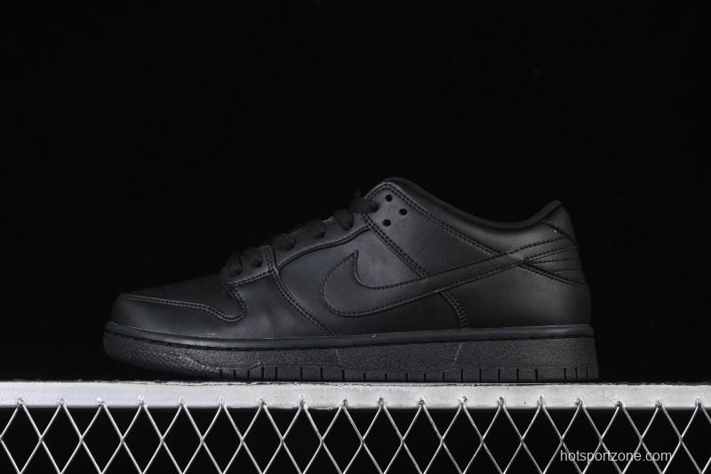 Nike SB Dunk Low Pro ISO Triple Black Skate Shoes - FJ1674-001