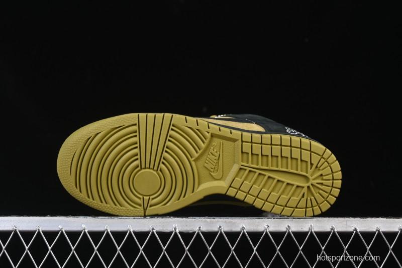 Nike Supreme Dunk SB Dunk Low Brown Yellow Casual Skate Shoes - HQ8487-300