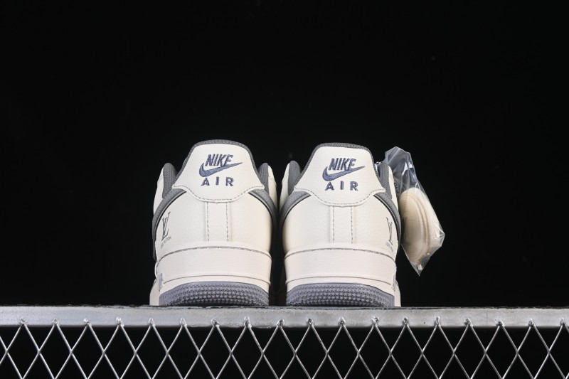 Nike Air Force 1 '07 Low LV Collaboration Printed Beige Swoosh Casual Low-Top Sneakers - HH7518-079