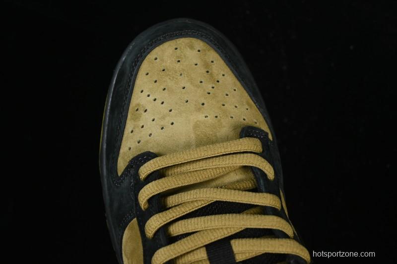 Nike Supreme Dunk SB Dunk Low Brown Yellow Casual Skate Shoes - HQ8487-300