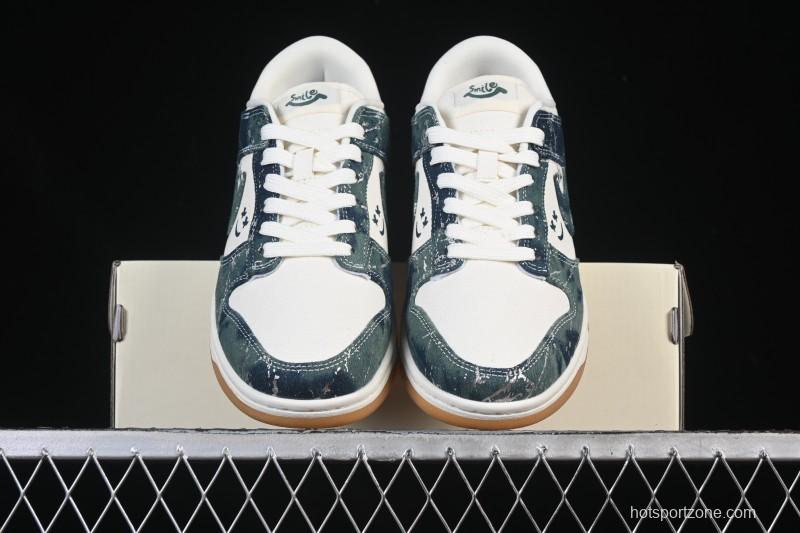 Nike SB Dunk Low Military Green Woven Custom Low-Top Casual Skate Shoes - SC0601-464