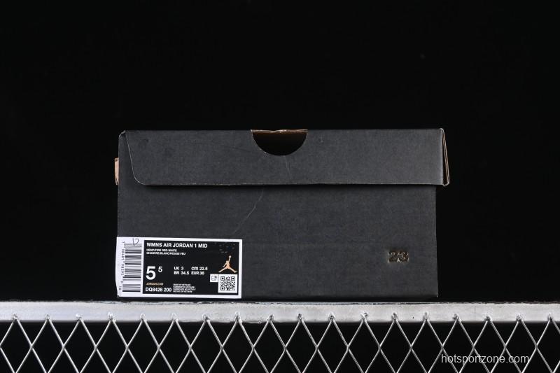 Nike Air Jordan 1 Mid AJ1 White Wheat Mid-Top Casual Sneakers - DQ8426-200